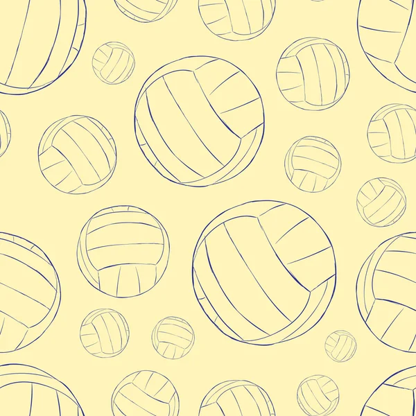 Volleyballs sorunsuz kıvrımlarına — Stok Vektör