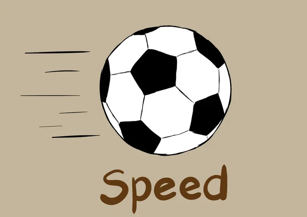 Soccerball and speed — Stock Vector