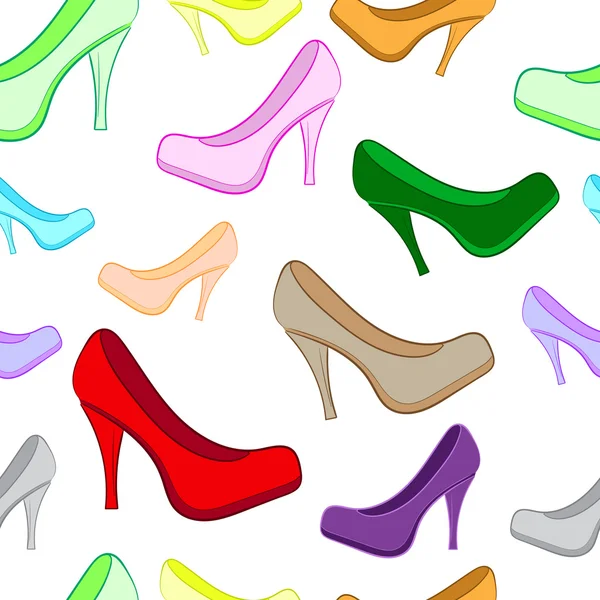 Zapatos de color sin costura — Vector de stock