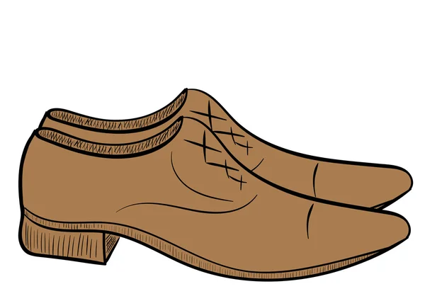 Αρσενικά καφέ παπούτσια — Διανυσματικό Αρχείο