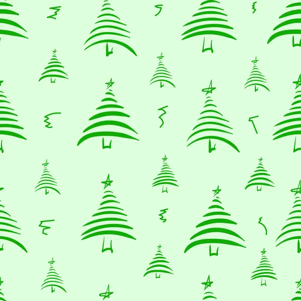 Seamless stylized fir-trees — Stock Vector