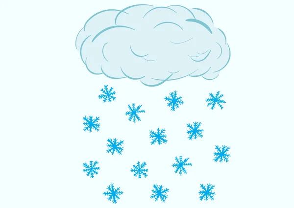 Cloud with the snow — Stock Vector