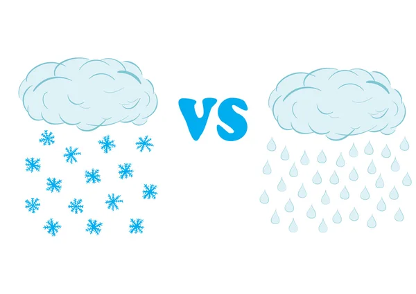 Snow and rain — Stock Vector