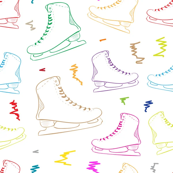 Contornos de patines de color sin costuras — Archivo Imágenes Vectoriales