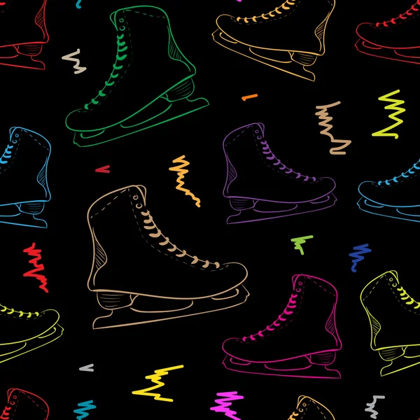 Contornos sin fisuras de los patines de color — Archivo Imágenes Vectoriales