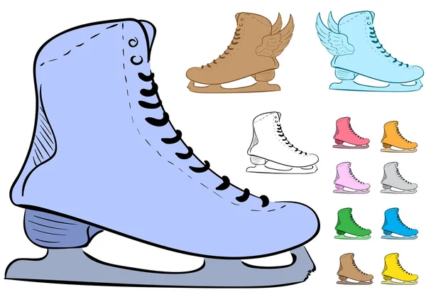 Clipart con los diferentes patines — Archivo Imágenes Vectoriales