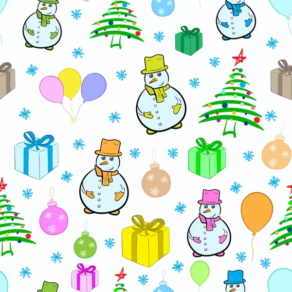 Naadloze New Year's Christmas textuur — Stockvector