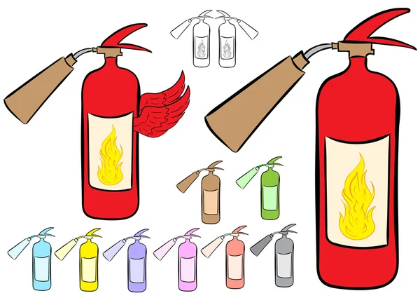 Clipart Feuerlöscher — Stockvektor