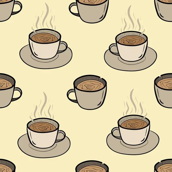 Café de taza sin costura — Vector de stock