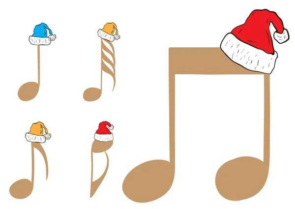 Clipart mit Weihnachtsnotizen — Stockvektor