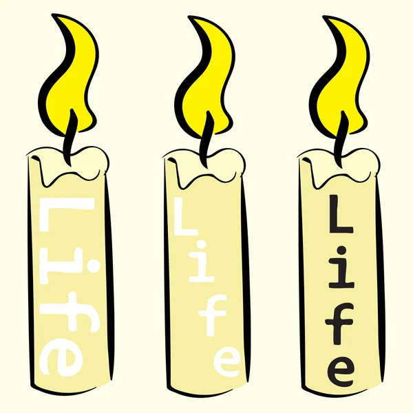 Koncept svíčky život — Stockový vektor