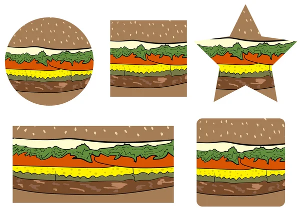 Hamburgery ve formulářích — Stockový vektor