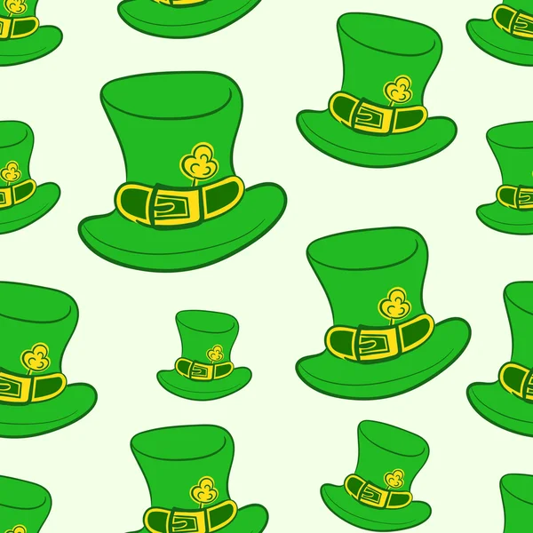 Chapeaux verts sans couture de Patrick — Image vectorielle