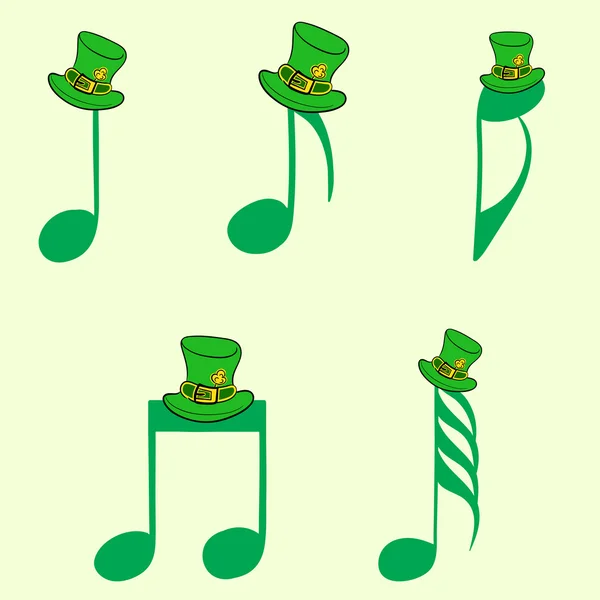 Notes d'une Saint-Patricks Day — Image vectorielle