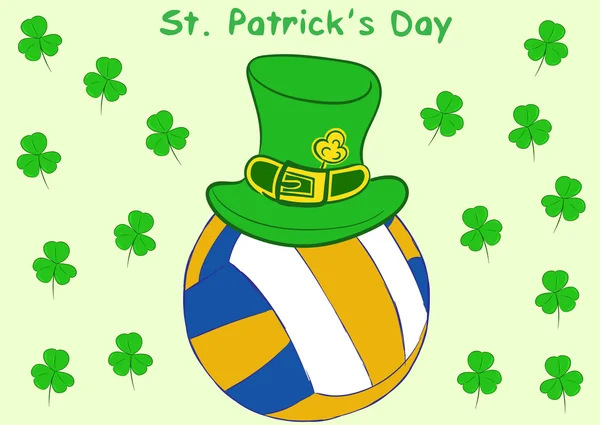Volley-ball St. Patricks Day — Image vectorielle
