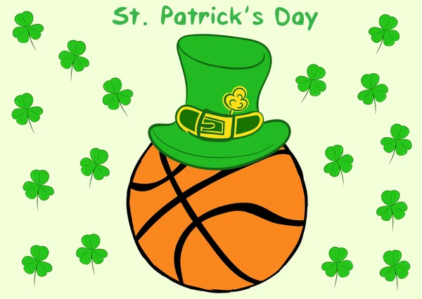 Basketbal St. Patricks Day — Stockvector