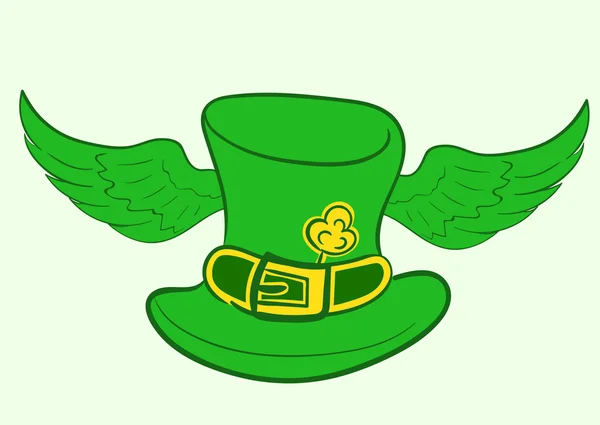 Chapeau ailé de Saint Patrick — Image vectorielle