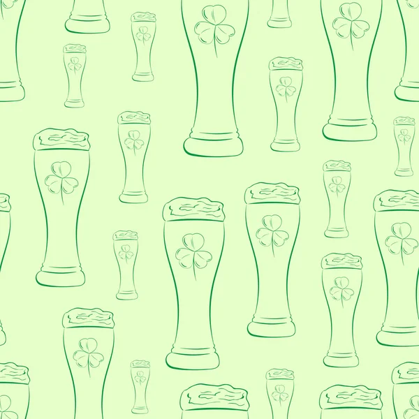 Contours de la bière Saint Patrick — Image vectorielle