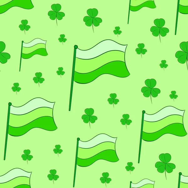 Drapeaux verts sans couture — Image vectorielle