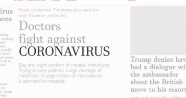 Coronavirus manşetleri. Covid-19 kapsama alanı. Salgın korona virüsü. Dünya salgını