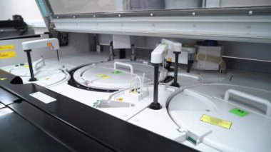 Biochemistry centrifuge machine produces cure for virus disease. Corona vaccine.