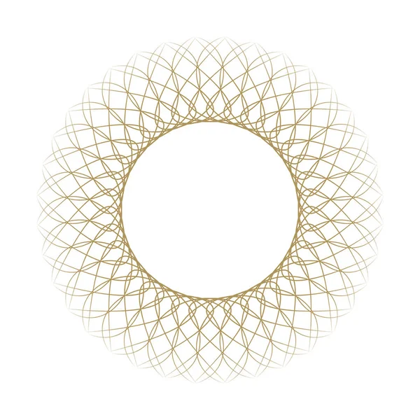 Marco Redondo Decorativo Para Diseño Con Patrón Floral Abstracto Marco — Vector de stock