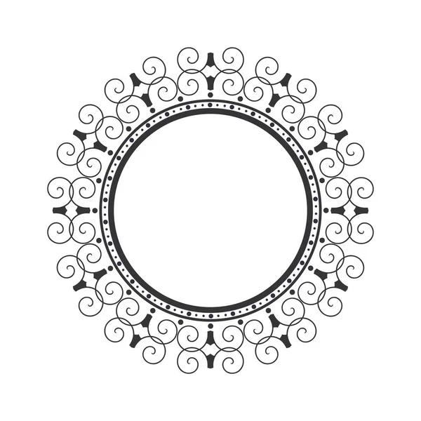 Διακοσμητικό Στρογγυλό Πλαίσιο Για Σχεδιασμό Ένα Αφηρημένο Στολίδι Κυκλικό Πλαίσιο — Διανυσματικό Αρχείο