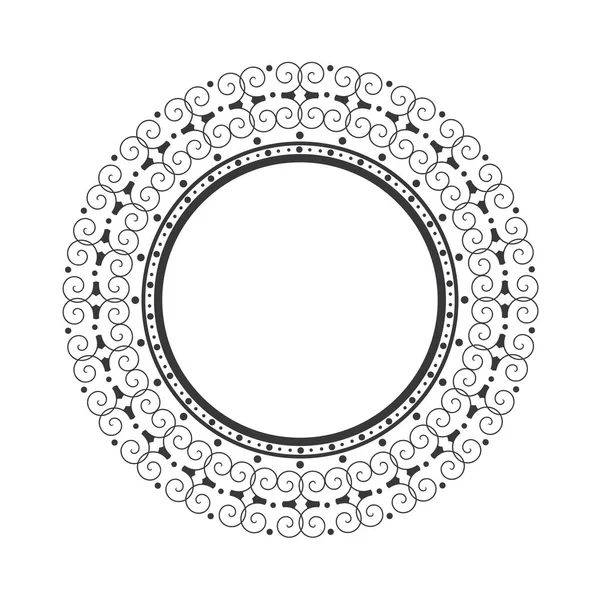 Decoratief Rond Frame Voor Design Met Een Abstract Ornament Cirkelframe — Stockvector