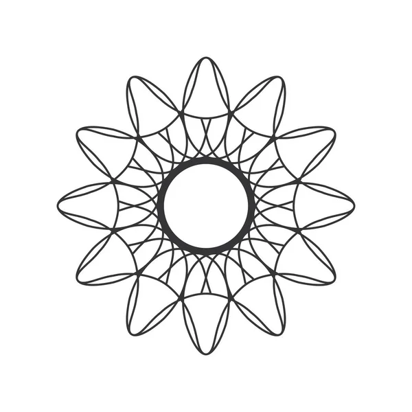 Decorative Frame Design Abstract Ornament Circle Frame Elegant Element Printing — Stock Vector