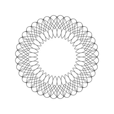 Dekoratif yuvarlak çerçeve çiçek süsleme ile tasarımı için. Bir şablon baskı kartpostallar, davetiyeler, kitaplar, tekstil, gravür, ahşap mobilyalar, sıcak dövme. Vektör.