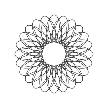 Dekoratif yuvarlak çerçeve çiçek süsleme ile tasarımı için. Bir şablon baskı kartpostallar, davetiyeler, kitaplar, tekstil, gravür, ahşap mobilyalar, sıcak dövme. Vektör.