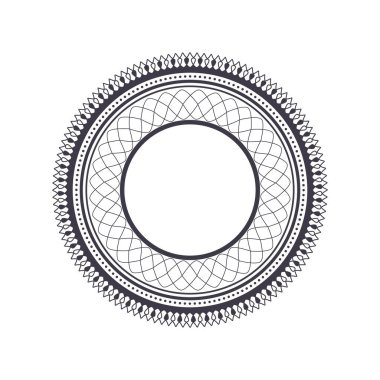 Dekoratif yuvarlak çerçeve çiçek süsleme ile tasarımı için. Bir şablon baskı kartpostallar, davetiyeler, kitaplar, tekstil, gravür, ahşap mobilyalar, sıcak dövme. Vektör.