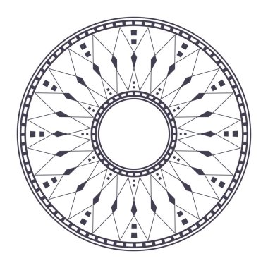 Dekoratif yuvarlak çerçeve çiçek süsleme ile tasarımı için. Bir şablon baskı kartpostallar, davetiyeler, kitaplar, tekstil, gravür, ahşap mobilyalar, sıcak dövme. Vektör.