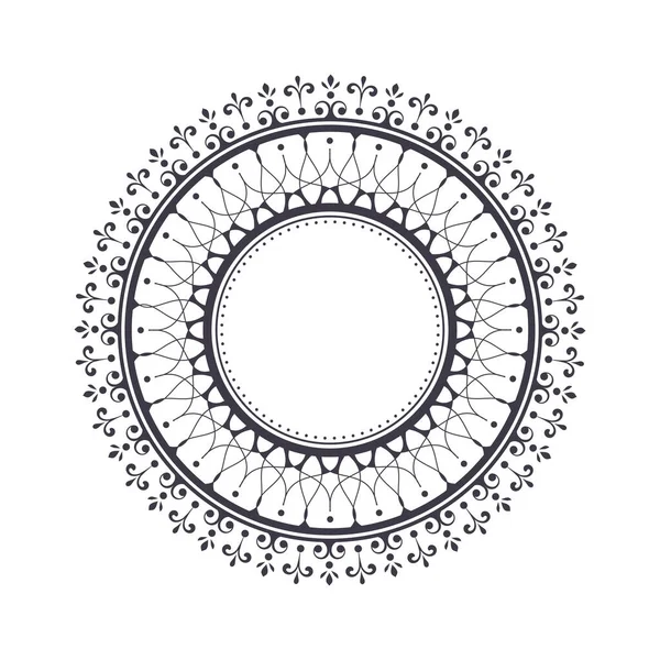 Dekoratif yuvarlak çerçeve çiçek süsleme ile tasarımı için. Bir şablon baskı kartpostallar, davetiyeler, kitaplar, tekstil, gravür, ahşap mobilyalar, sıcak dövme. Vektör.