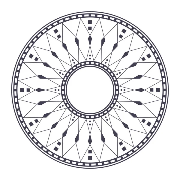 Cadre Rond Décoratif Pour Conception Avec Ornement Floral Modèle Pour — Image vectorielle