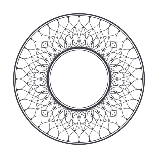 Dekorativer Runder Rahmen Zur Gestaltung Mit Abstraktem Ornament Kreisrahmen Elegantes — Stockvektor