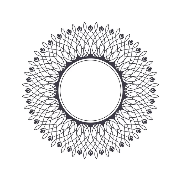 Cadru Rotund Decorativ Pentru Design Ornament Abstract Cadru Cerc Element — Vector de stoc