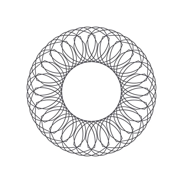 Tasarım Için Soyut Bir Süsleme Ile Dekoratif Yuvarlak Çerçeve Çember — Stok Vektör