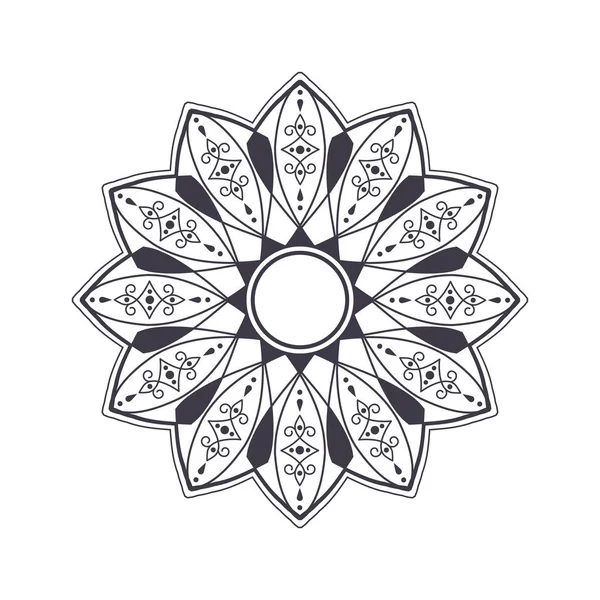 Декоративные Круглые Рамки Абстрактным Цветочным Орнаментом Круглая Рамка Элегантный Элемент — стоковый вектор