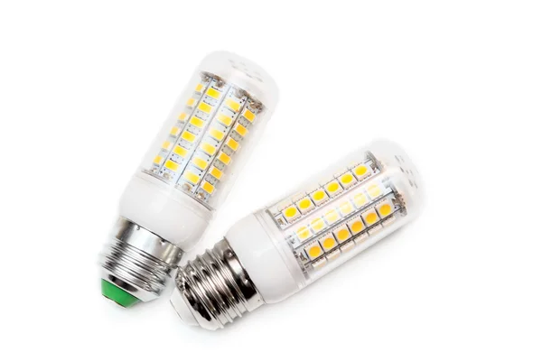LED żarówki na białym tle — Zdjęcie stockowe