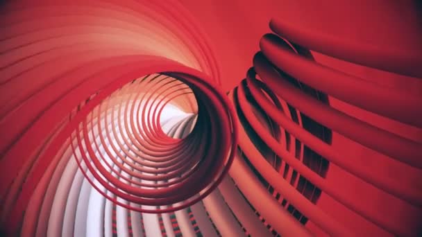 Spirales rotatives en rouge foncé avec bruit — Video