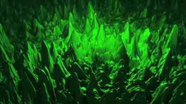 Soyut, yivli değişken yüzey yeşil