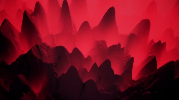 Abstracto, superficie giratoria en rojo oscuro — Vídeos de Stock