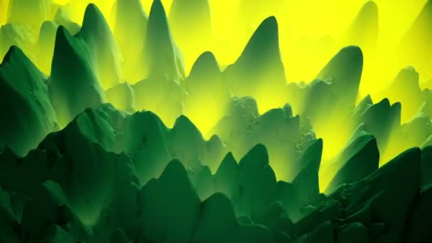 Surface tournante abstraite en vert et jaune 