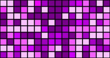 Mor ve beyaz renklerde yanıp sönen kareler 