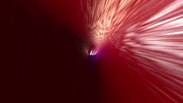 Abstrakter Tunnel in roter Farbe — Stockvideo