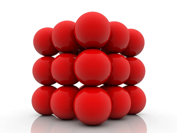 Bolas vermelhas no branco — Fotografia de Stock