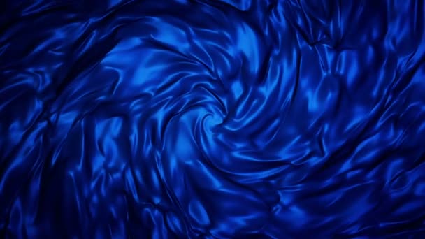 Абстрактна маса в потоці синього кольору в спіралі — стокове відео