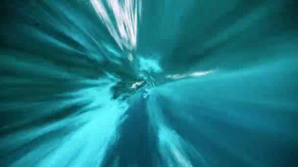 Abstracte tunnel in blauwe kleur — Stockvideo
