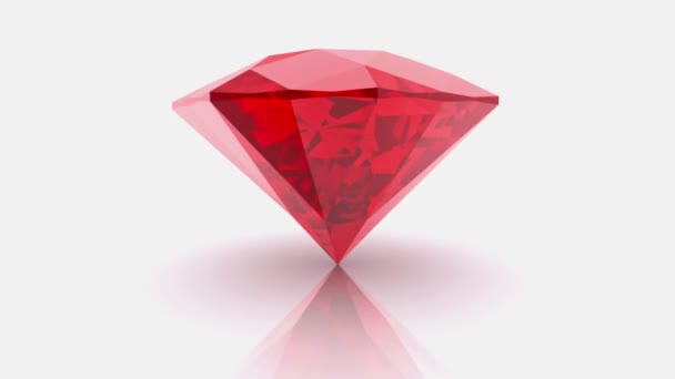 Красный бриллиант на белом
